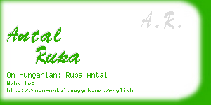 antal rupa business card